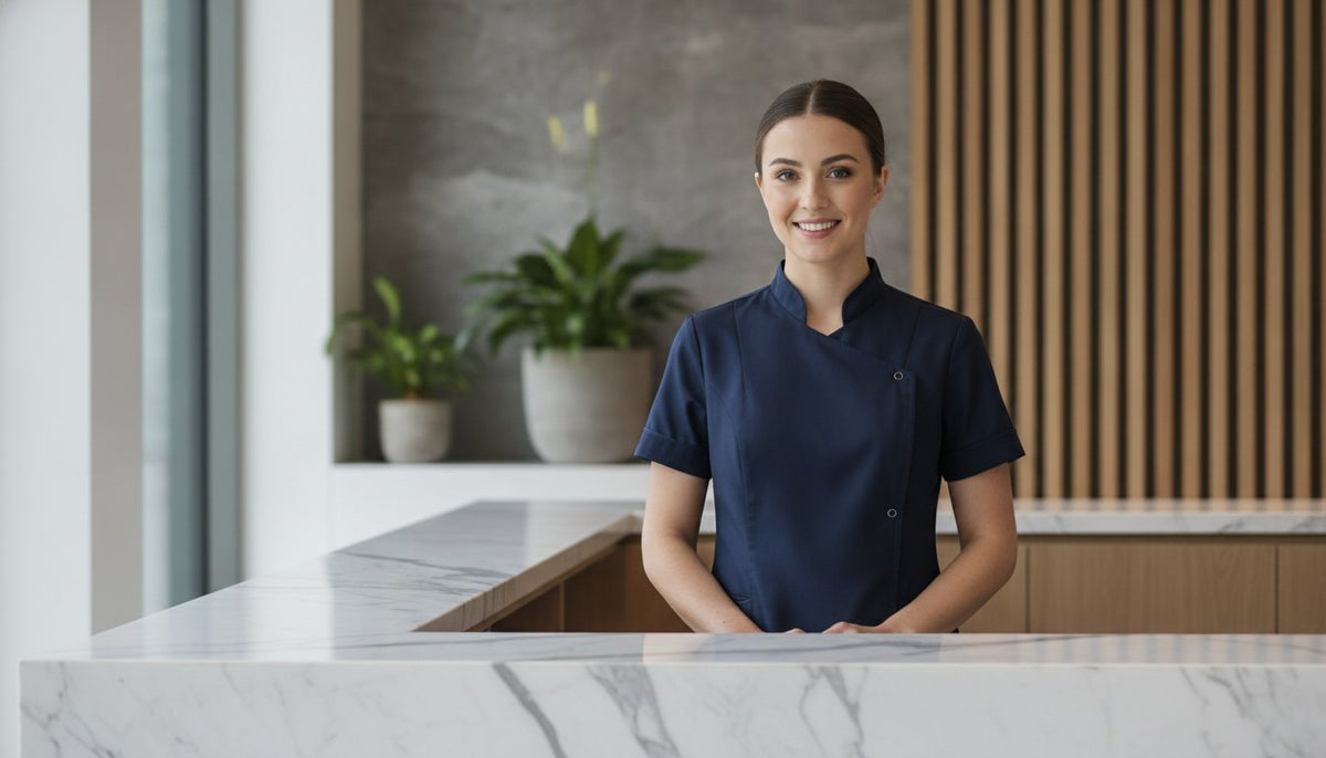 Stylish Spa Receptionist Outfits: The 2026 Guide to Front-of-House Excellence - The Staff Uniform Company
