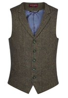 Memphis Mens Waistcoat Mens Waistcoat Brook Taverner Green/Blue S