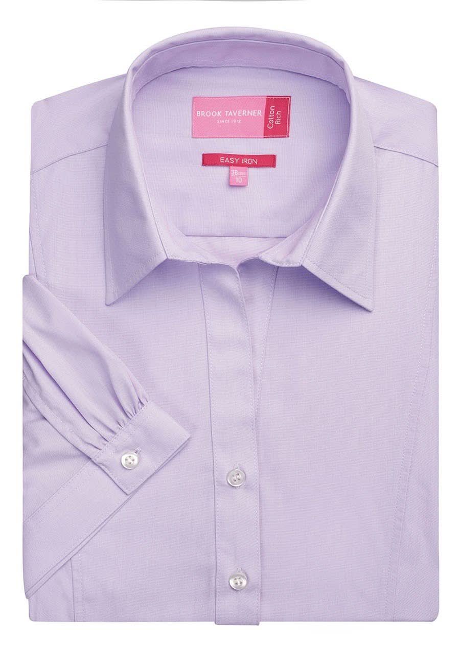 Paduli Ladies Work Shirt Womens Short Sleeve Shirts Brook Taverner Lilac 4