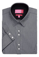Liguria Ladies Short Sleeve Shirt Womens Short Sleeve Shirts Brook Taverner Black/White Stripe 6