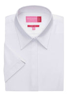 Ozzero Ladies Herringbone Shirt Womens Short Sleeve Shirts Brook Taverner White Herringbone 6
