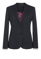 Cordelia Tailored Fit Ladies Suit Jacket Ladies Suit Jacket Brook Taverner Charcoal Pindot 4 Regular