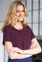 Verona Ladies Crepe de Chine Plain Blouse Blouses Brook Taverner