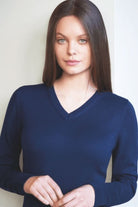 2307: Atlanta Ladies V-Neck Jumper Womens Knitwear Brook Taverner