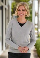 2307: Atlanta Ladies V-Neck Jumper Womens Knitwear Brook Taverner