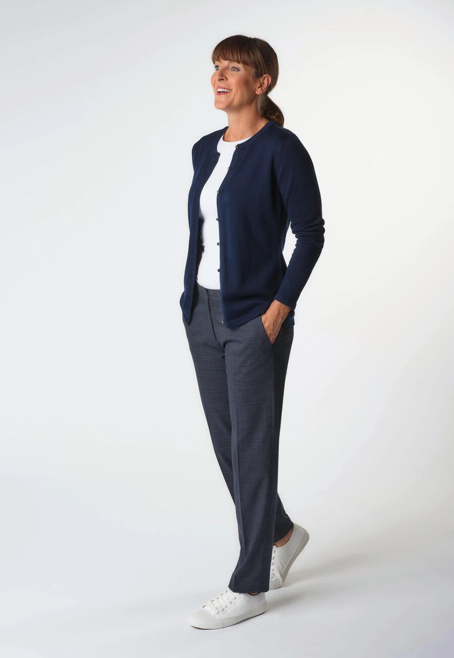 2308: Seattle Crew-Neck Ladies Cardigan Womens Knitwear Brook Taverner