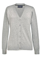 2309: Augusta Ladies V-Neck Cardigan Womens Knitwear Brook Taverner Silver XS