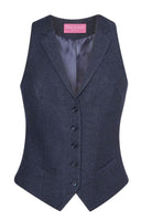 Nashville Ladies Waistcoat Ladies Waistcoat Brook Taverner Navy Herringbone XS