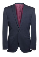 Pegasus Mens Slim Fit Suit Jacket Mens Suit Jacket Brook Taverner Navy Pin Dot 34" Short