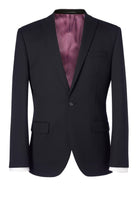 Pegasus Mens Slim Fit Suit Jacket Mens Suit Jacket Brook Taverner Black 34" Short
