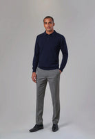 4219: Casper Mens Knitted Polo Shirt Mens Polos Brook Taverner