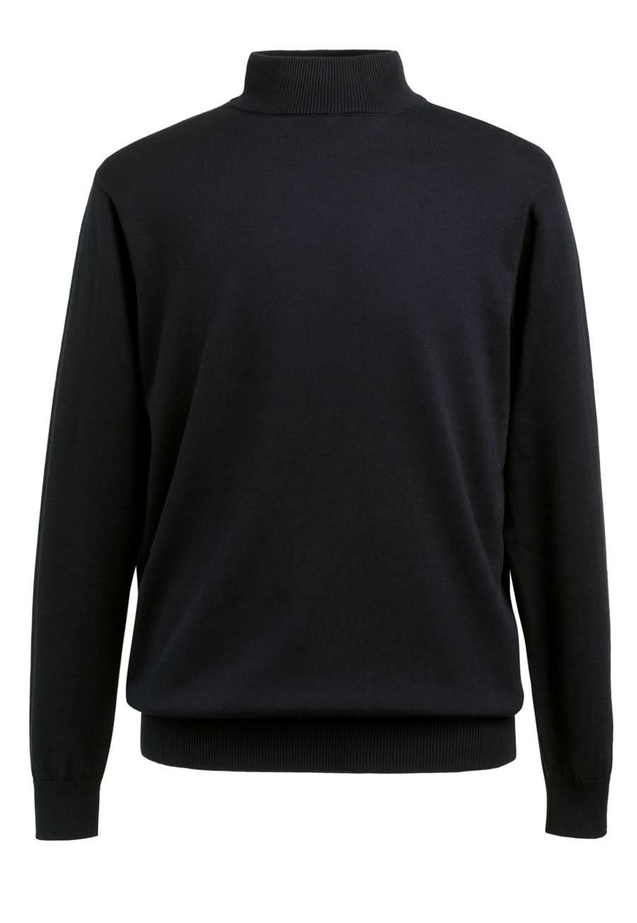 Franklin Mens Turtleneck Jumper Mens Knitwear Brook Taverner Black XS