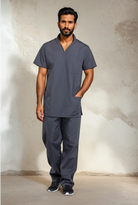 Cherokee 4876 Unisex Scrub Top Unisex Scrub Top Cherokee Originals Pewter XXS