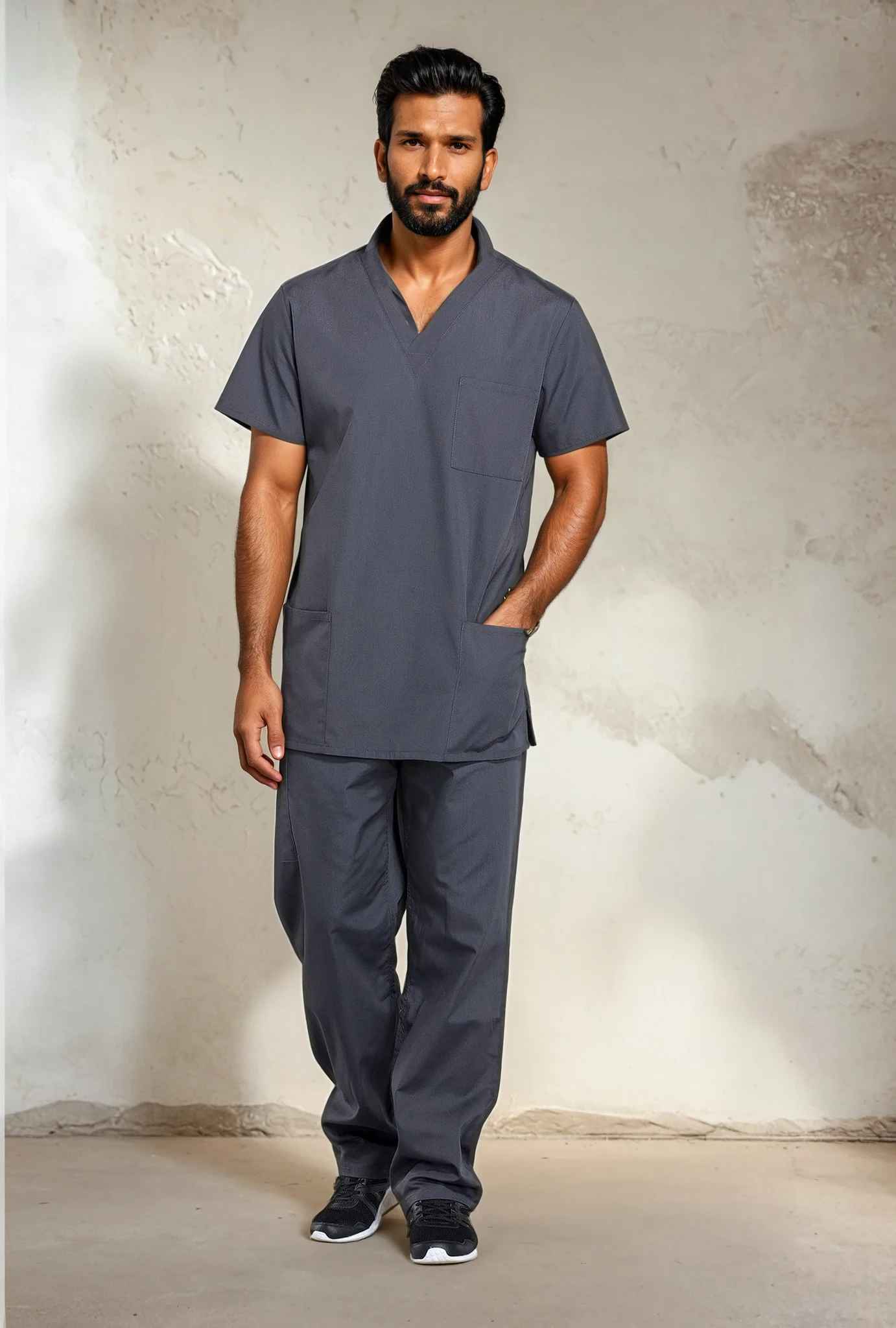 Cherokee 4876 Unisex Scrub Top Unisex Scrub Top Cherokee Originals Pewter XXS