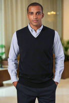 7819: Detroit Mens V-Neck Sleeveless Top Mens Knitwear Brook Taverner