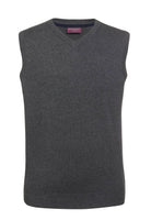 7819: Detroit Mens V-Neck Sleeveless Top Mens Knitwear Brook Taverner Charcoal XS