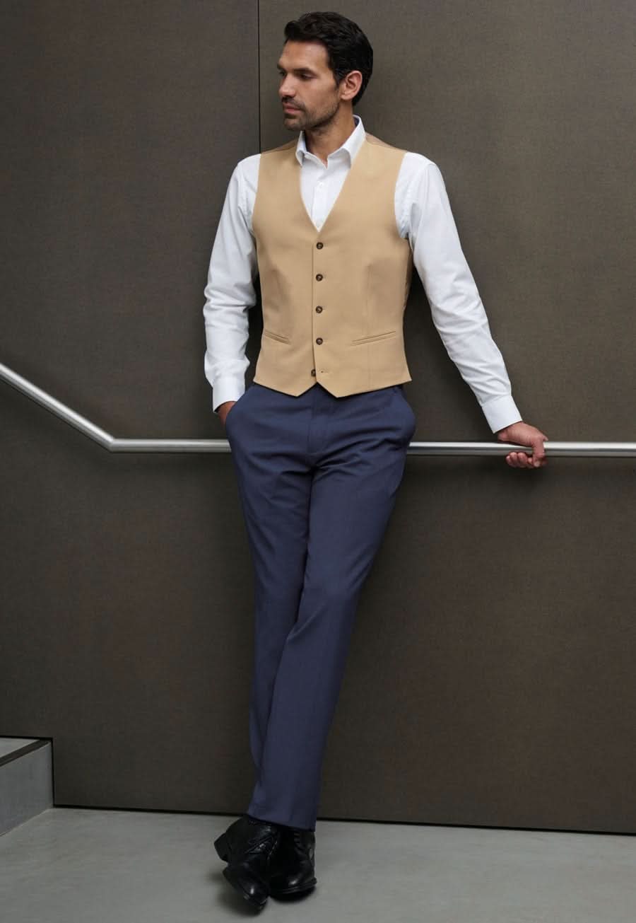 Oliver Mens Tailored Fit Trouser Mens Suit Trouser Brook Taverner Denim 28 Short (29.5")