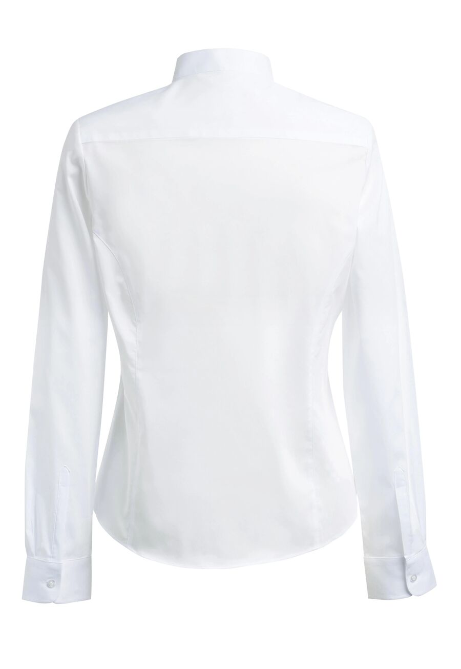 2403: Amelia Semi-Fitted Grandad Collar Shirt Womens Long Sleeve Shirts Brook Taverner