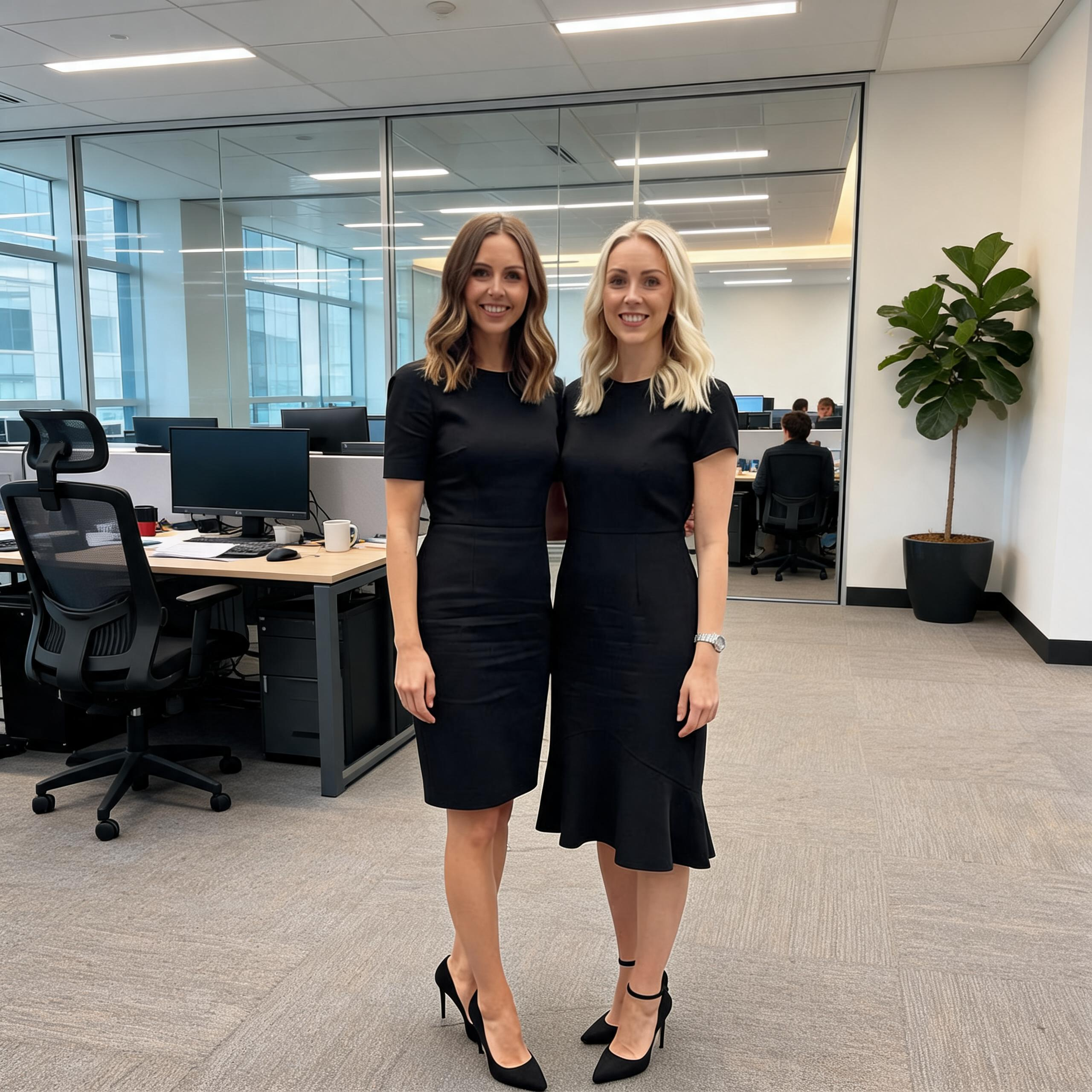 Bekki Luscombe and Shauna Tiplady in The Staff Uniform Company Office