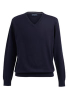 Berlin Mens V-Neck Jumper Mens Knitwear Brook Taverner Navy XS