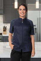 Arcadia Woman's Short Sleeve Chef Coat by Chef Works Chef Coat Chef Works Grey XS