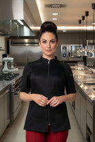 Arcadia Woman's Short Sleeve Chef Coat by Chef Works Chef Coat Chef Works Black XS