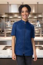 Arcadia Woman's Short Sleeve Chef Coat by Chef Works Chef Coat Chef Works Ocean Blue XS