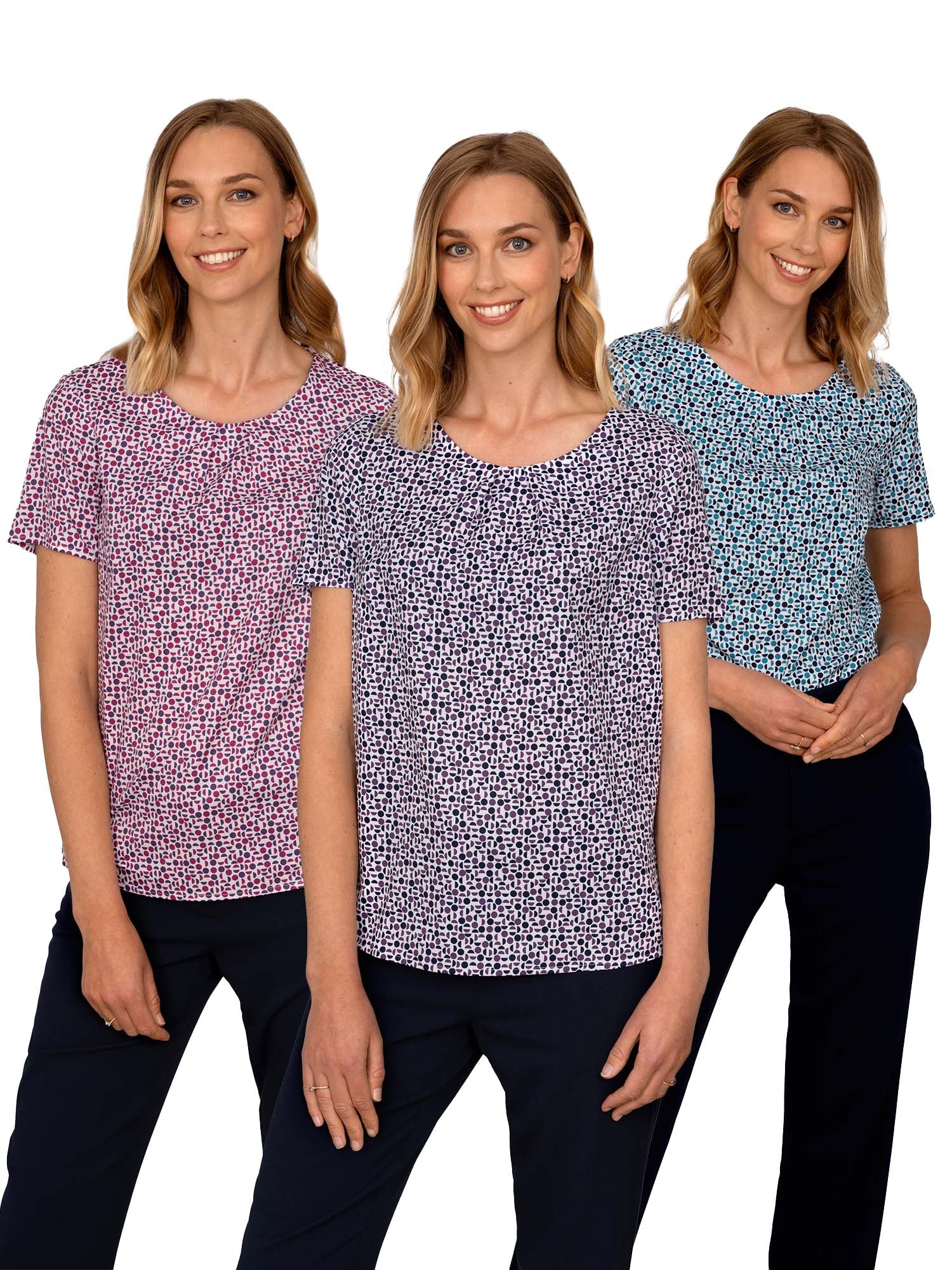 Isla Geo Print Ladies Blouse Blouses Vortex Designs