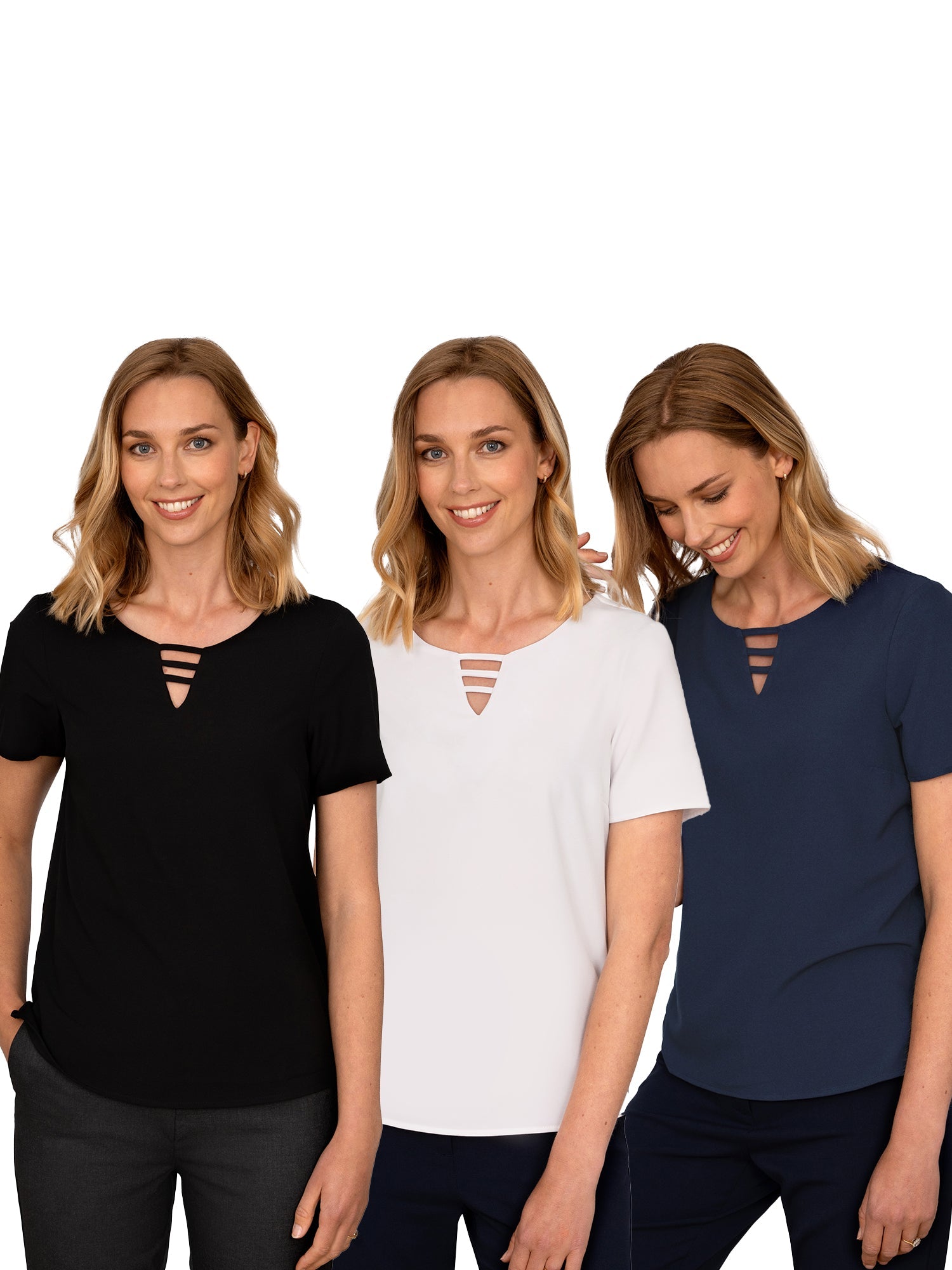 Lottie Ladies Notched Neck Blouse Blouses Vortex Designs
