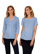 Molly Ladies Geo Print Blouse Blouses Vortex Designs