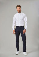 8058: Leo Mens Slim Fit Chino Mens Chinos Brook Taverner Navy 28 Short