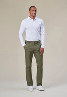 8059: Leo Mens Classic Fit Chino Mens Chinos Brook Taverner Olive 32 Short