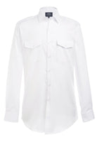 4718: Milo Non-Iron Pilot Shirt Mens Long Sleeve Shirts Brook Taverner White 14.5"