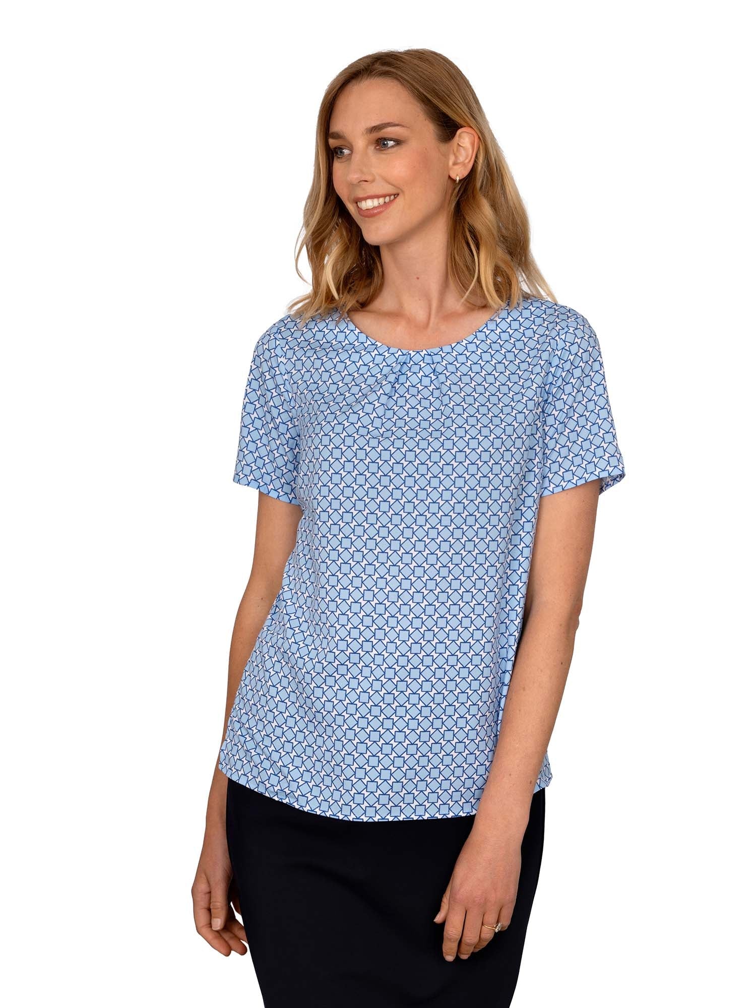 Molly Ladies Geo Print Blouse Blouses Vortex Designs