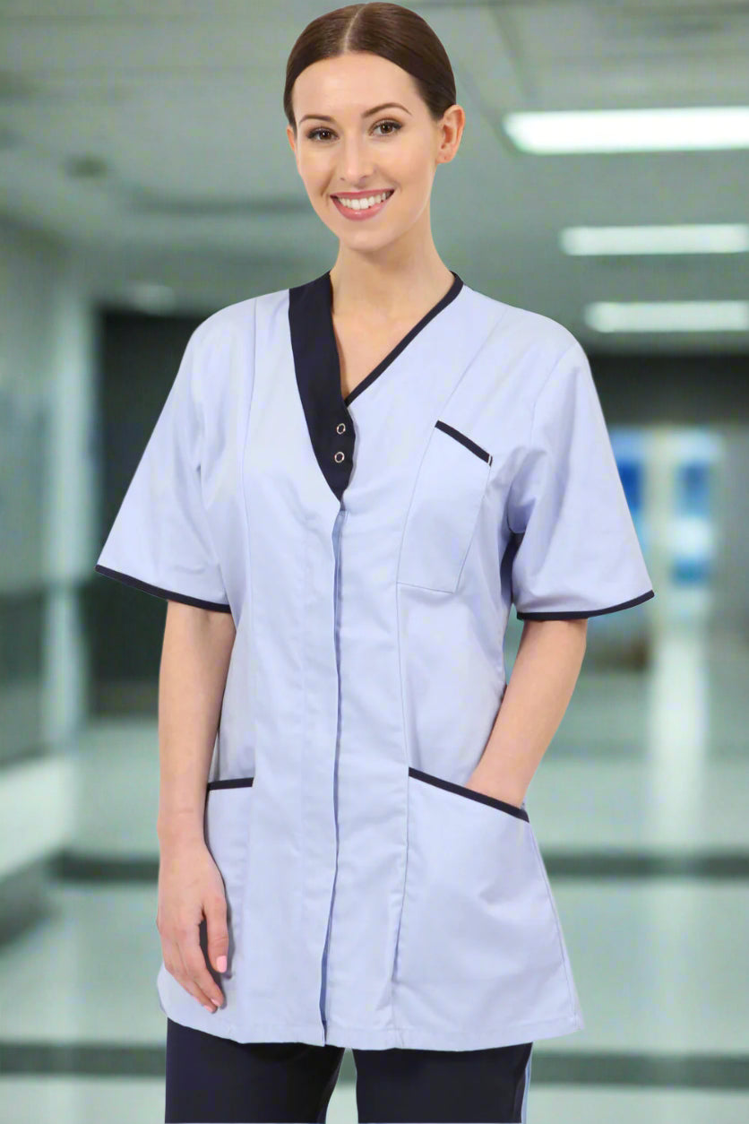 NALT - Asymmetric Tunic - Blues Ladies Healthcare Tunic Behrens