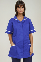 NCLTPS Ladies Round Collar Tunic (Blues) Ladies Healthcare Tunic Behrens Royal Blue / White 6