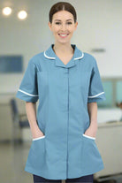 NCLT - Ladies Round Collar Tunic Teal / White Trim Behrens 6