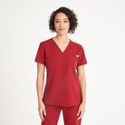 Nova Ladies "Simki" Scrub Top Scrubs Behrens Burgundy XS