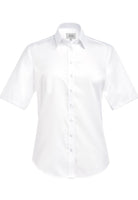 2405: Olbia Semi Fitted Non-Iron Shirt Womens Short Sleeve Shirts Brook Taverner White 4