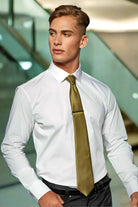 PR244: Long Sleeve Mens Poplin Shirt Mens Long Sleeve Shirts Premier White XS