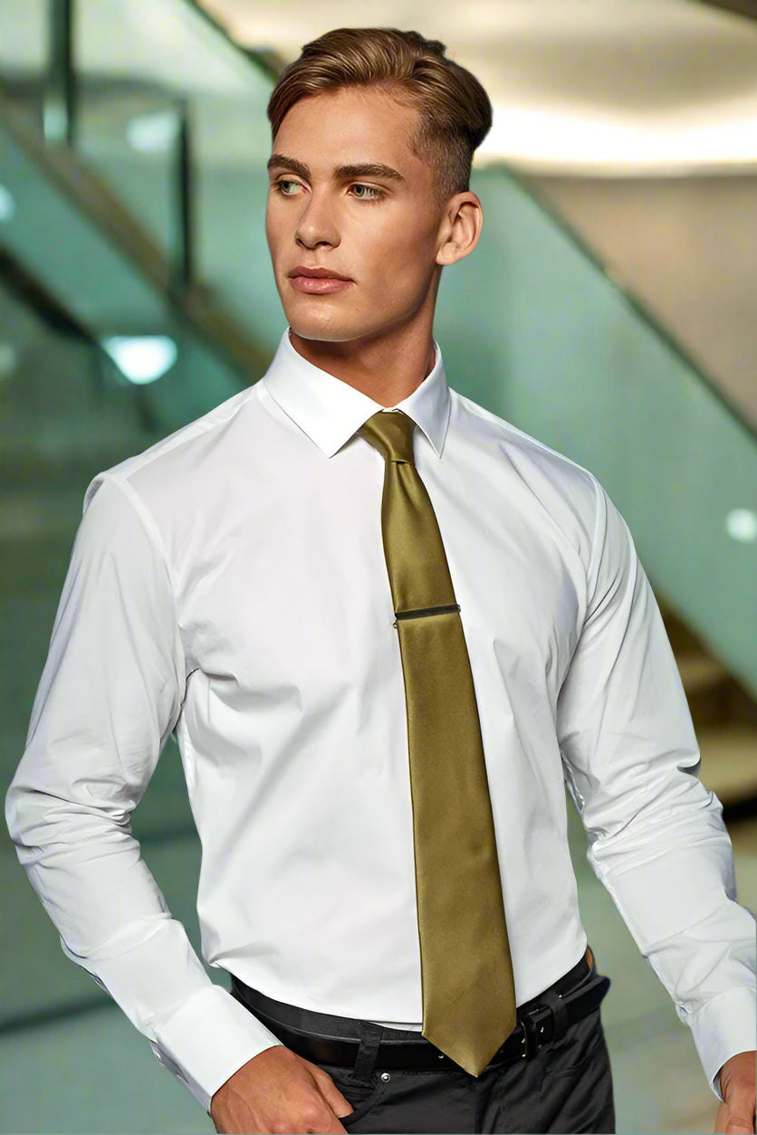 PR244: Long Sleeve Mens Poplin Shirt Mens Long Sleeve Shirts Premier White XS