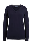 Riga Ladies V-Neck Jumper Womens Knitwear Brook Taverner Navy XS