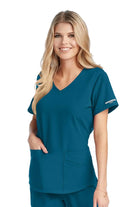 Skechers Vitality Ladies Scrub Top Ladies Scrub Top Skechers Bahama Blue XXS