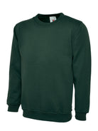 UC203: Unisex Classic Sweatshirt Mens Sweatshirts Uneek Bottle Green XS
