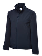 UC612: Unisex Classic Full Zip Softshell Jacket Mens Softshell Jackets Uneek Navy XS
