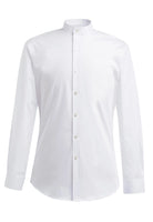 4571: Volterra Slim Fit Mens Grandad Collar Shirt Mens Long Sleeve Shirts Brook Taverner