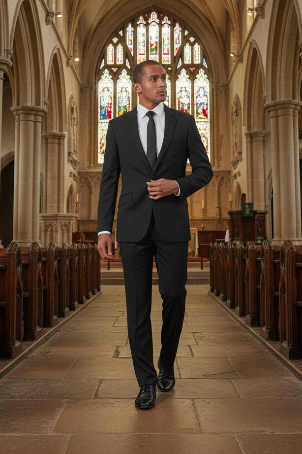 Aldwych Tailored Fit Mens Funeral Suit Jacket Mens Suit Jacket Brook Taverner