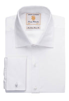 Andora Classic Fit Mens Shirt Mens Long Sleeve Shirts Brook Taverner White Herringbone 14.5"