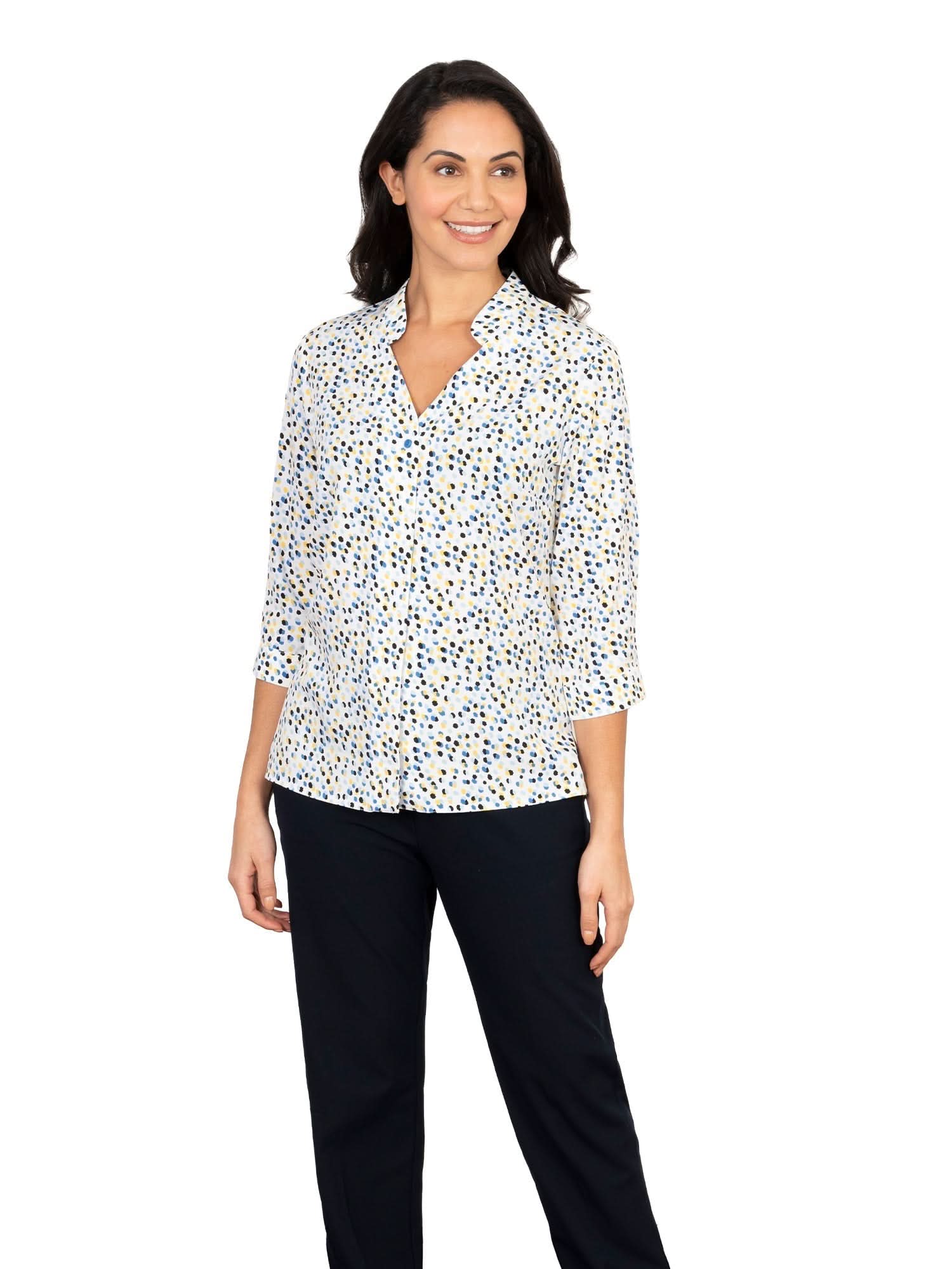 April Ladies 3/4 Sleeve Blouse Blouses Vortex Designs