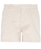 AQ061: Ladies Chino Shorts Womens Chinos Asquith & Fox Natural 2XS